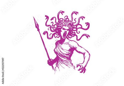 Wallpaper Mural Gorgons  Medusa hand drawn sketch vector Torontodigital.ca