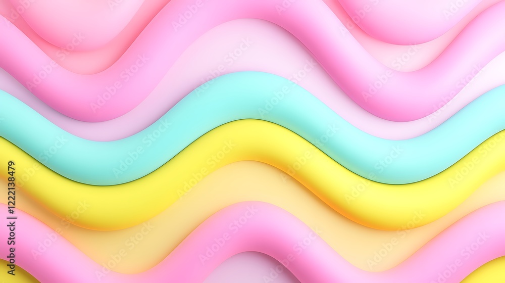 Colorful Waves of Soft Pastel Tones in Gentle Curves and Flowing Patterns for Modern Design and Art Projects Colorful Waves of Soft Pastel Tones in Gentle Curves and Flowing Patterns for Modern Design and Art Projects