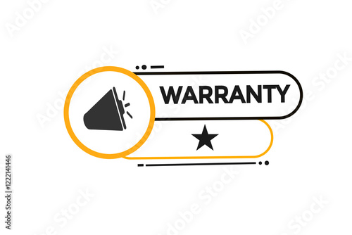 warranty, Button for websites, Design Element, learn, stay, template, tuned, design, level, sign, speech, bubble  banner, modern, symbol, click. 
