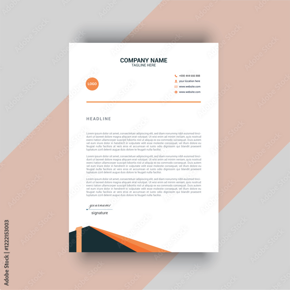 Modern company letterhead with Professional Design Modern company letterhead with Professional Design