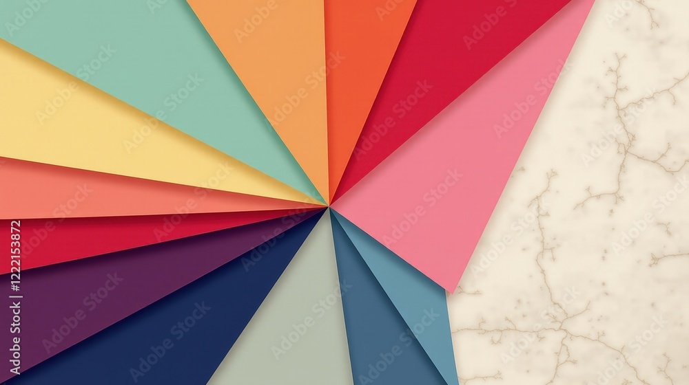 An elegant geometric design with sharp triangles in vibrant colors, smooth gradient shading, and a textured marble-like backdrop. An elegant geometric design with sharp triangles in vibrant colors, smooth gradient shading, and a textured marble-like backdrop.