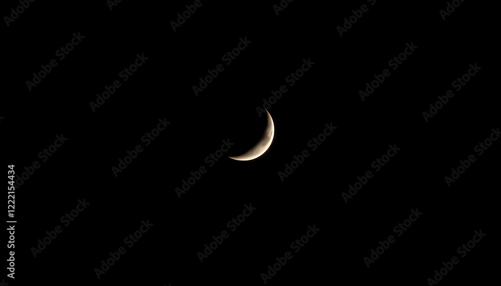 Crescent Moon in the Night Sky Crescent Moon in the Night Sky