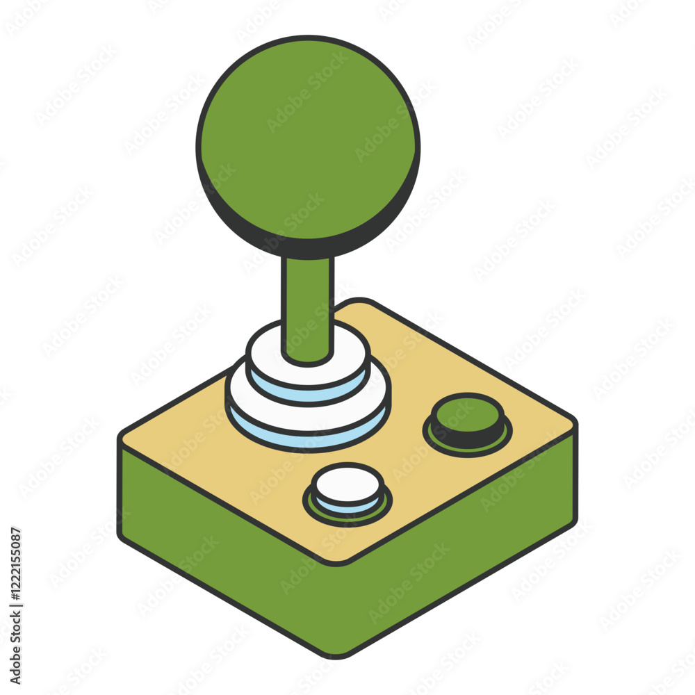 Joystick isometric illustration Joystick isometric illustration