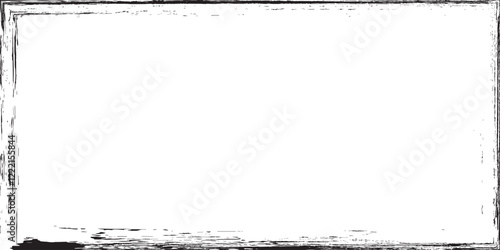 black grunge frame border empty space template. vector ilustration