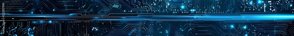 Futuristic blue circuit board background, banner background Futuristic blue circuit board background, banner background