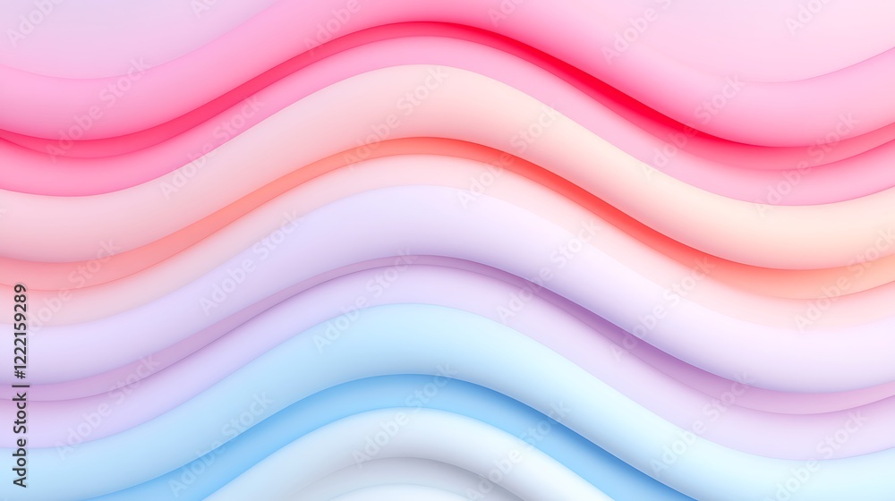 Soft Flowing Waves in Gradient Shades of Pink and Blue for Background or Artistic Design Soft Flowing Waves in Gradient Shades of Pink and Blue for Background or Artistic Design