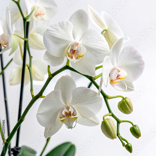 white orchid isolated on white