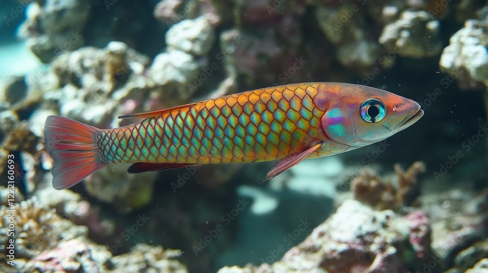 Fish swim in the Red Sea, colorful and full of different colors a.e Fish swim in the Red Sea, colorful and full of different colors a.e