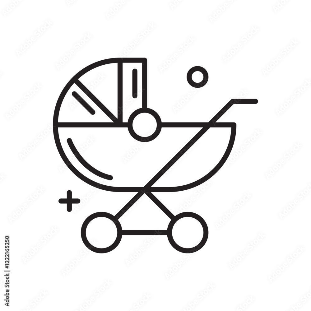 Baby Stroller Illustration Baby Stroller Illustration