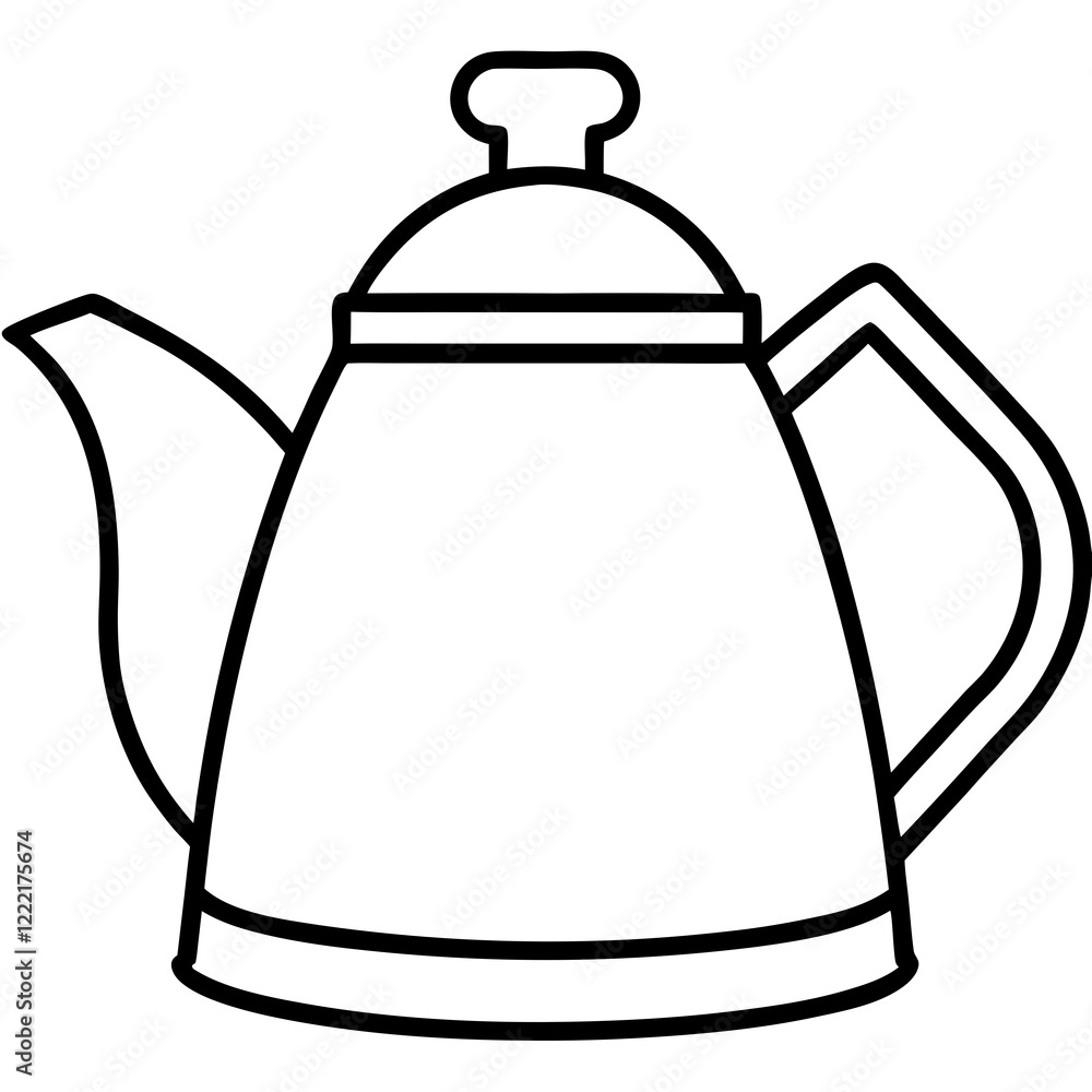 Obraz premium Minimalist Kettle Line Art