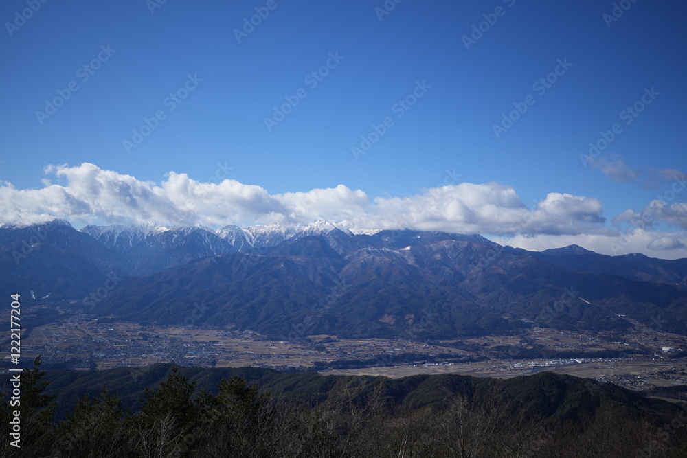 Scenery of mountain trail of Mt.takazuyasan in Komagane City, Nagano Prefecture. Scenery of mountain trail of Mt.takazuyasan in Komagane City, Nagano Prefecture.