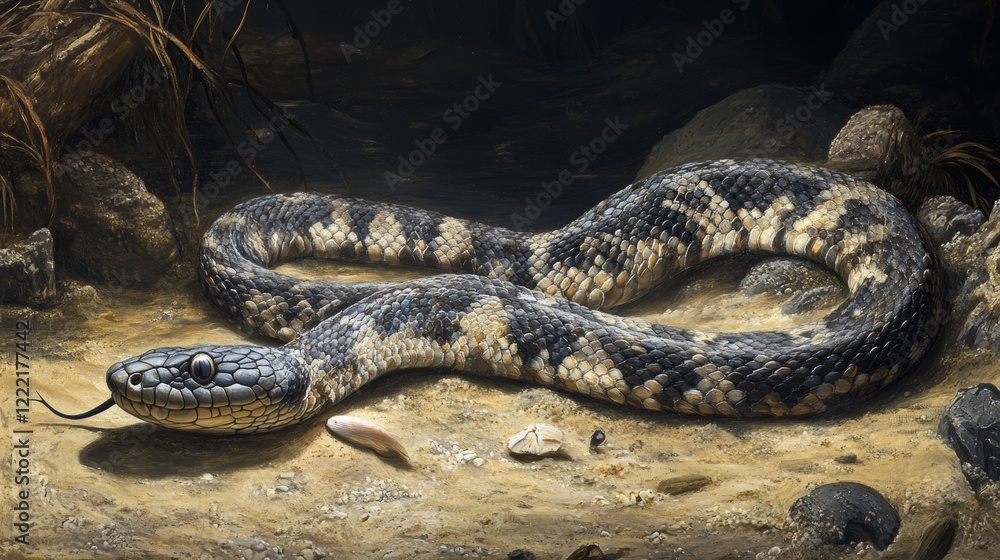 Fototapeta premium Asian sea snake Laticauda colubrina