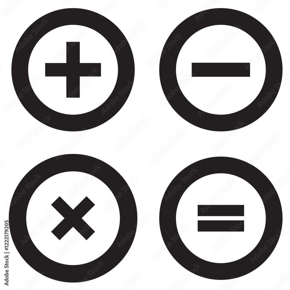 Fototapeta premium plus and minus icon