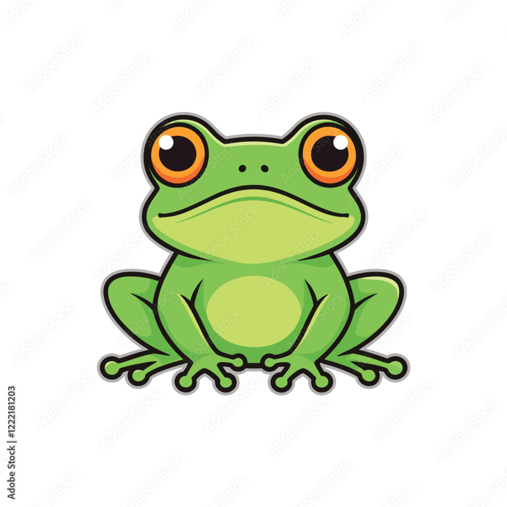 Frog vector illustration on a white background Frog vector illustration on a white background