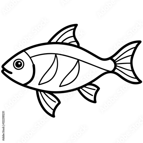 Minimalist Fish Line Art