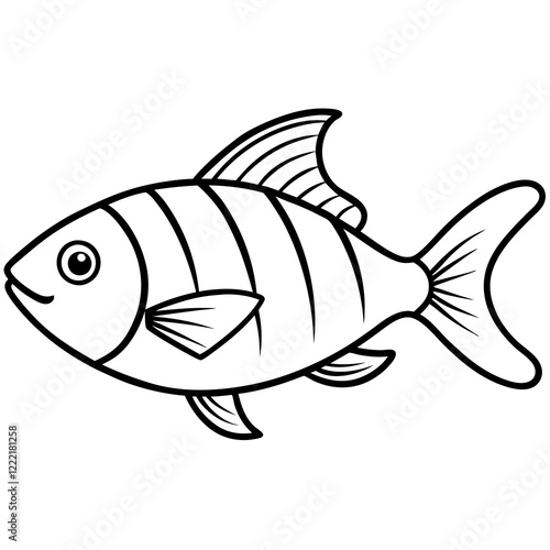 Minimalist Fish Line Art