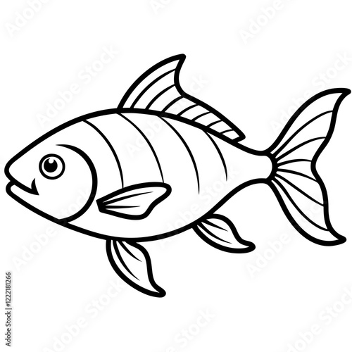 Minimalist Fish Line Art