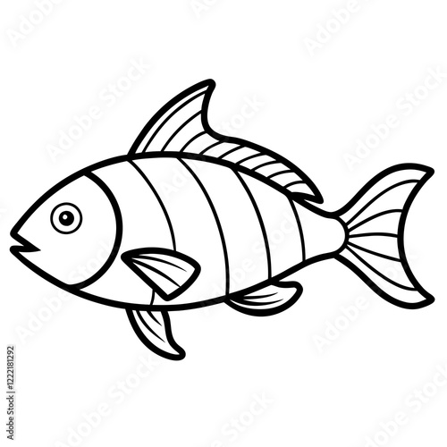 Minimalist Fish Line Art