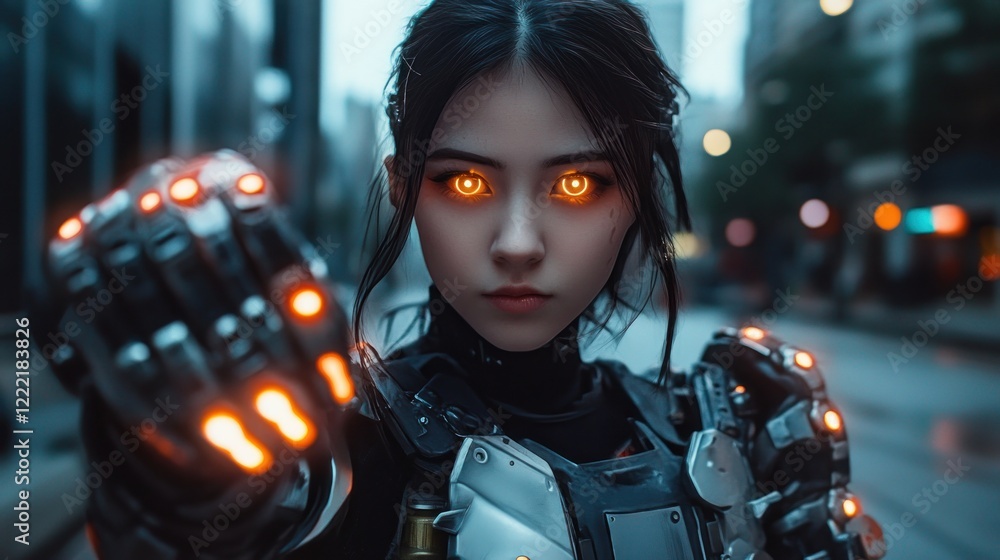 Cyberpunk Girl in City: Futuristic Urban Cosplay Cyberpunk Girl in City: Futuristic Urban Cosplay