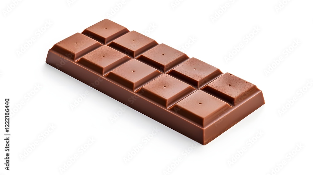 Mouthwatering Chocolate Bar Indulgence Isolated on a Clean Minimalist White Background for Culinary Dessert or Snack Concepts Mouthwatering Chocolate Bar Indulgence Isolated on a Clean Minimalist White Background for Culinary Dessert or Snack Concepts
