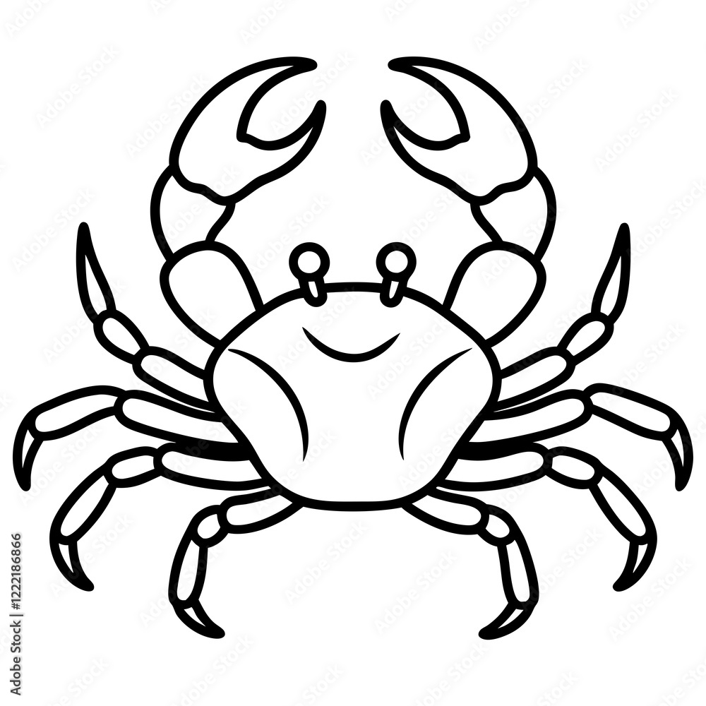 Minimalist Crab Vector Minimalist Crab Vector