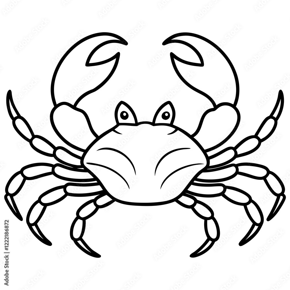 Fototapeta premium Minimalist Crab Vector