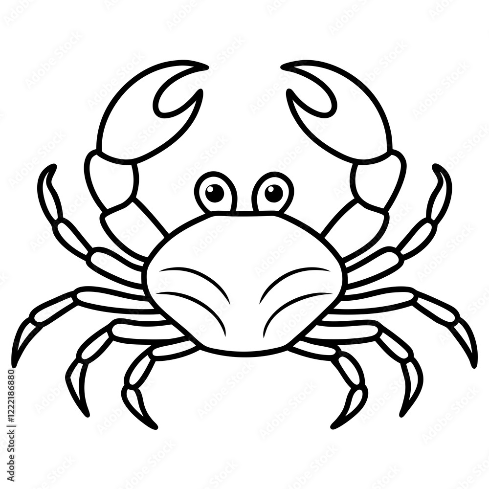 Fototapeta premium Minimalist Crab Vector