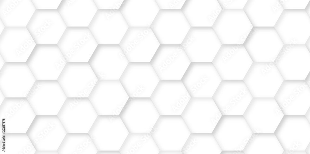 Abstract geometric vector design pattern with hexagonal shapes and modern digital texture for futuristic technology Illustrations. white hexagon design concept with geometric background. Abstract geometric vector design pattern with hexagonal shapes and modern digital texture for futuristic technology Illustrations. white hexagon design concept with geometric background.