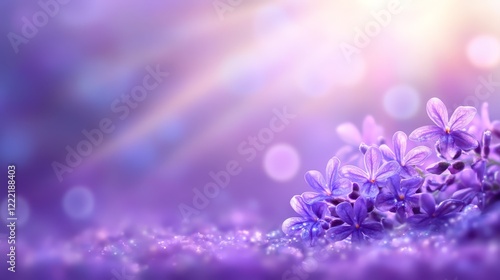 Elegant purple flowers wallpaper, a captivating floral pattern for walls vivid