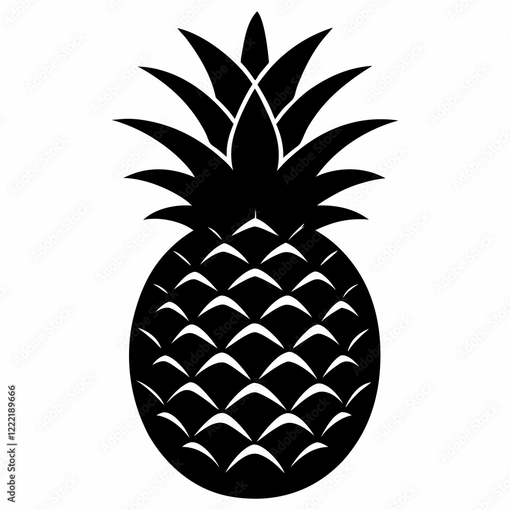 Obraz premium Minimal Pineapple Silhouette Design