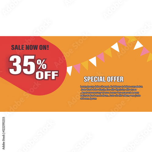 Colorful Big Sale Promotional Banner – Off Discount Ad Design