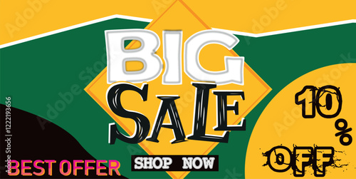 Colorful Big Sale Promotional Banner – Off Discount Ad Design