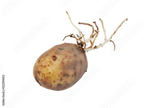 Isolated Sprouted potato photo