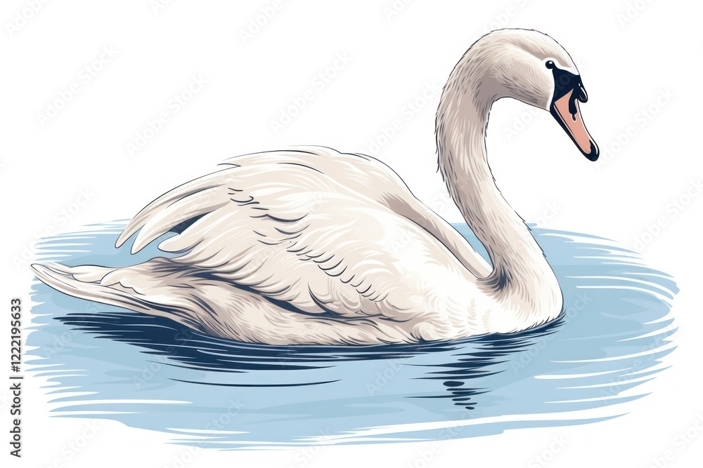 Fototapeta premium Swan animal white bird.