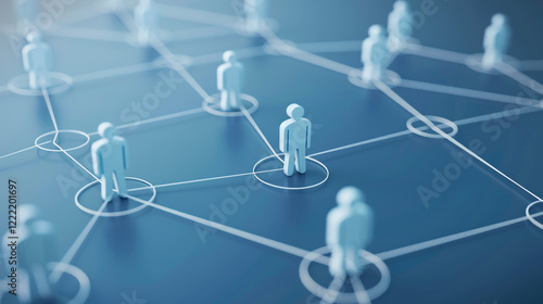 A digital representation showcasing interconnected figures