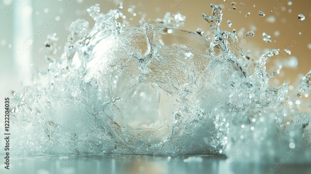 Shattering Glass with Water Explosion. Generative AI Shattering Glass with Water Explosion. Generative AI
