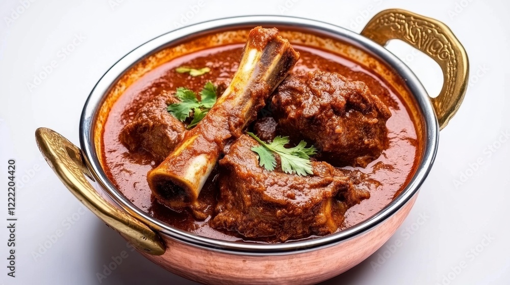 Aromatic Lamb Curry in a Copper Bowl Aromatic Lamb Curry in a Copper Bowl