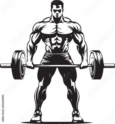 man lifting weights