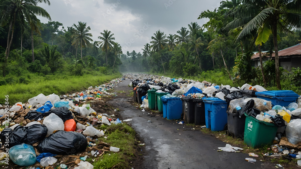 Fototapeta premium garbage in the city