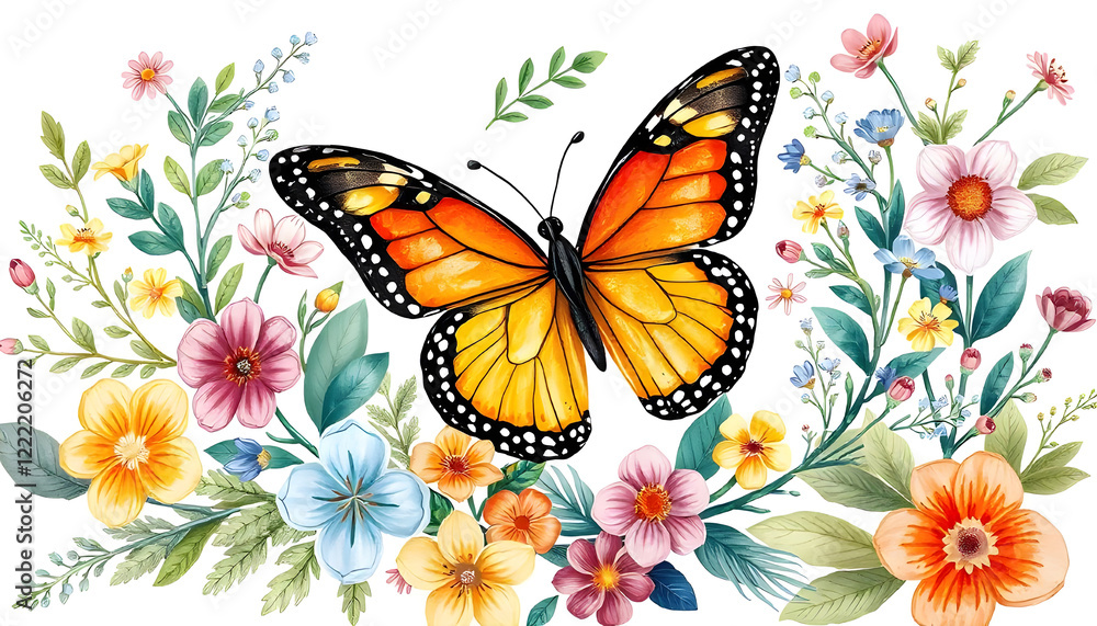 butterfly on flower butterfly on flower