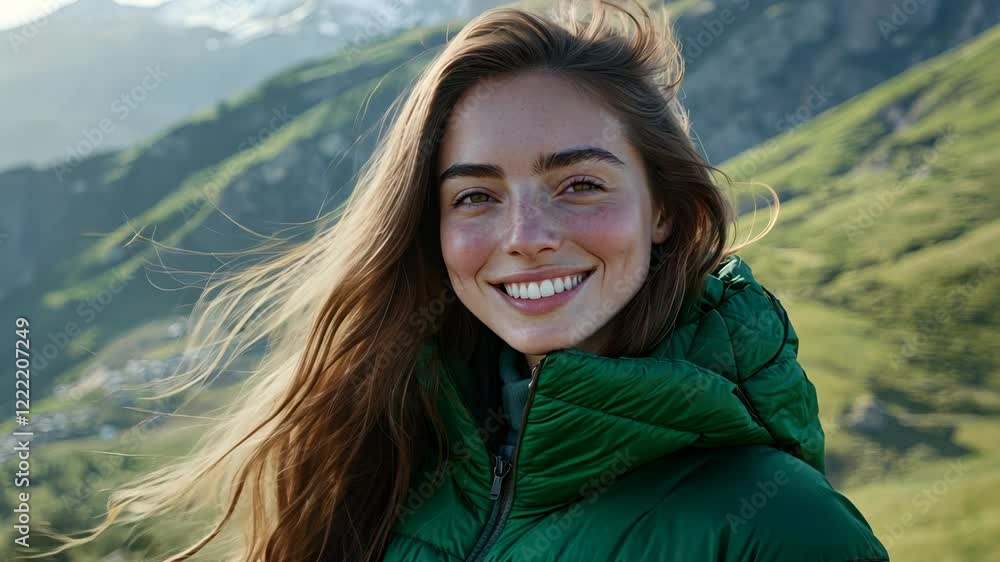 The Smiling Woman Outdoors The Smiling Woman Outdoors