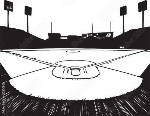 Canvas Print baseball field