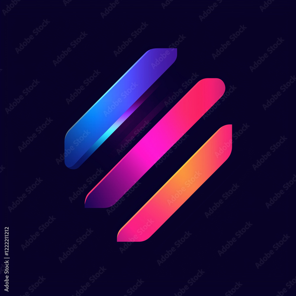 Abstract vibrant lines on dark background Abstract vibrant lines on dark background