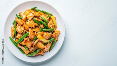 Savory Chicken and Green Bean Stir Fry with Sesame Seeds