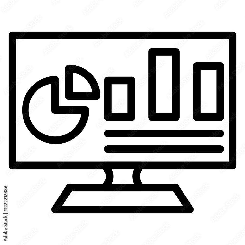 Marketing Dashboard line icon Marketing Dashboard line icon