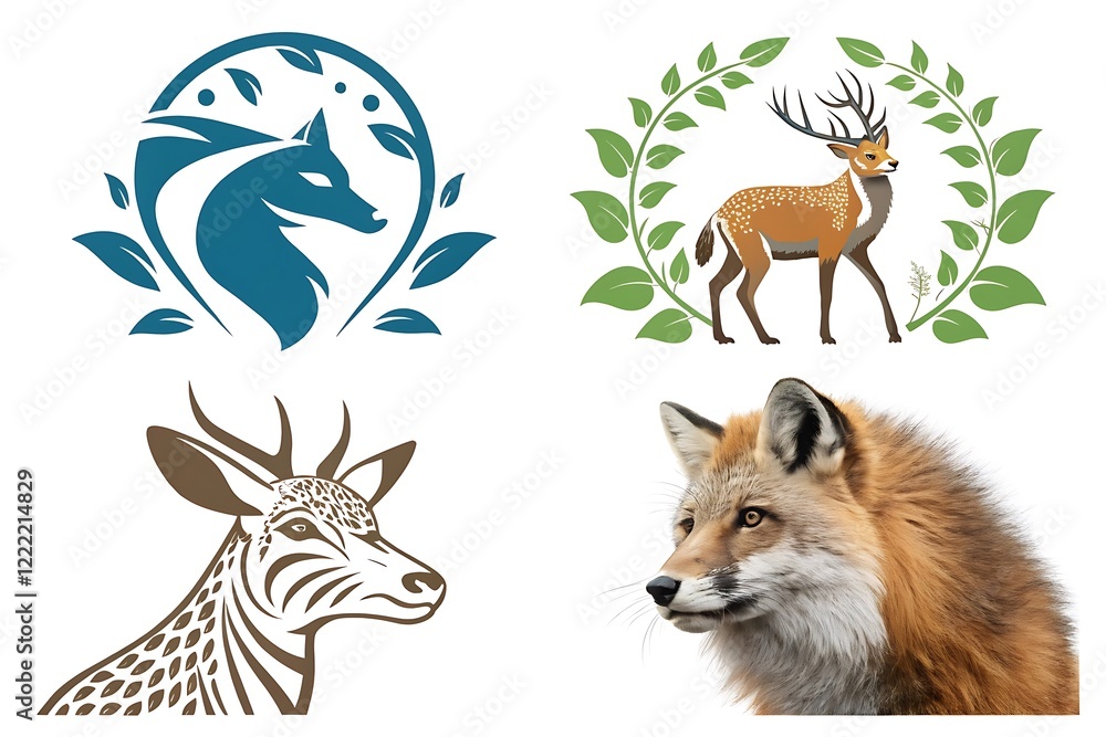 Obraz premium set of fox