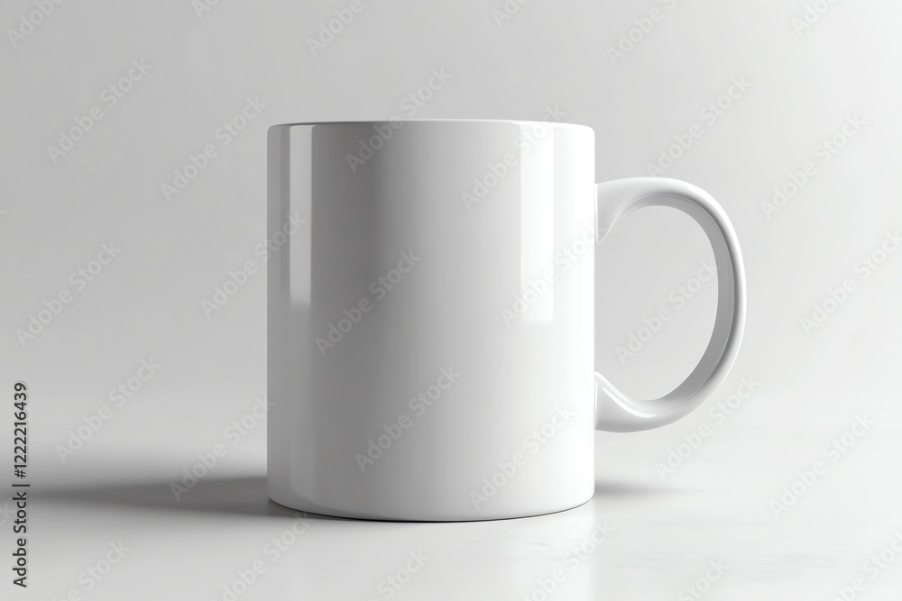 Blank White Mug: Minimalist Product Photography Blank White Mug: Minimalist Product Photography
