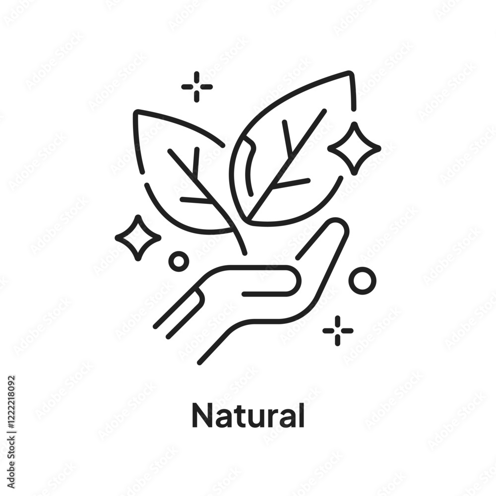 Natural Beauty Product Ingredient Vector Icon Natural Beauty Product Ingredient Vector Icon