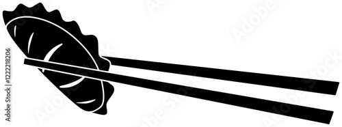 dumpling illustration dimsum silhouette gyoza logo asian icon food outline chinese meal meat dim cuisine china dish dough dumplings shape dinner vector graphic background