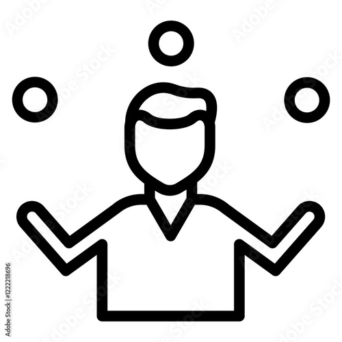 Juggler line icon